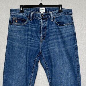 Todd Snyder Selvedge Straight Fit Jeans Mens 34 x 30 Blue Denim Button Fly